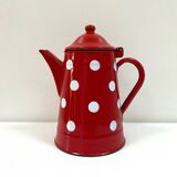70s Polka Dot Enamel Coffee Pot - 1L