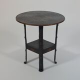 Antique Viennese side table handcrafted in wrought iron.