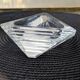 Ashtray pocket tray faceted glass Murano Midcentury style