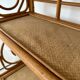 Vintage curved rattan shelf cabinet from the 60s