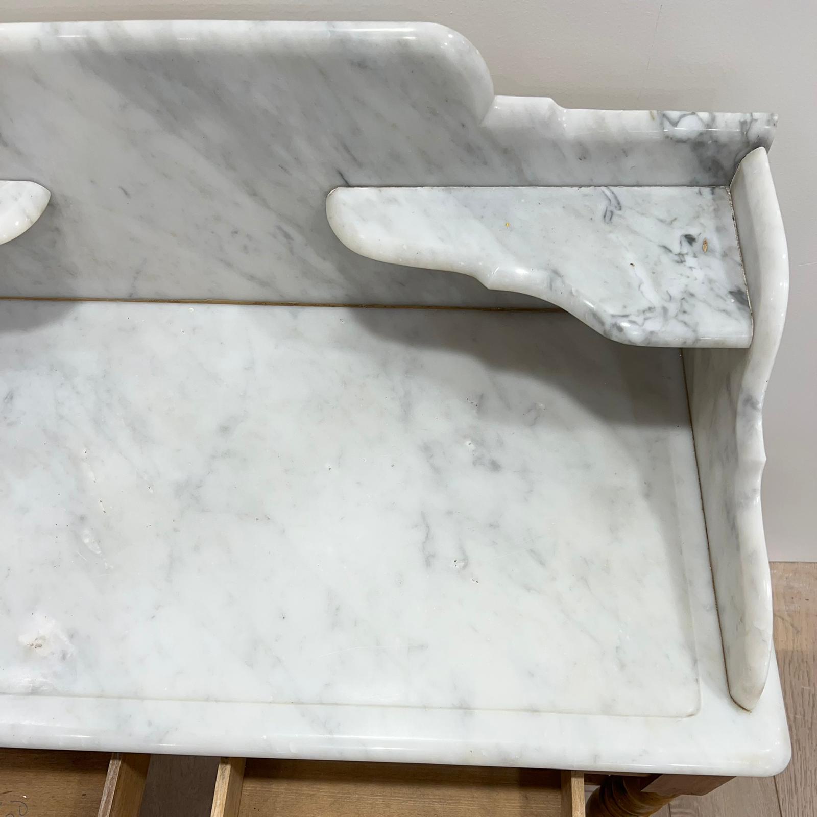 Dressing table - Louis Philippe dressing table marble and wood