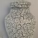 Table lamp in cracked ceramic black & white vintage 60s /70s