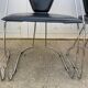 4 Linda armchairs by Arrben in black leather and chrome steel, 1980