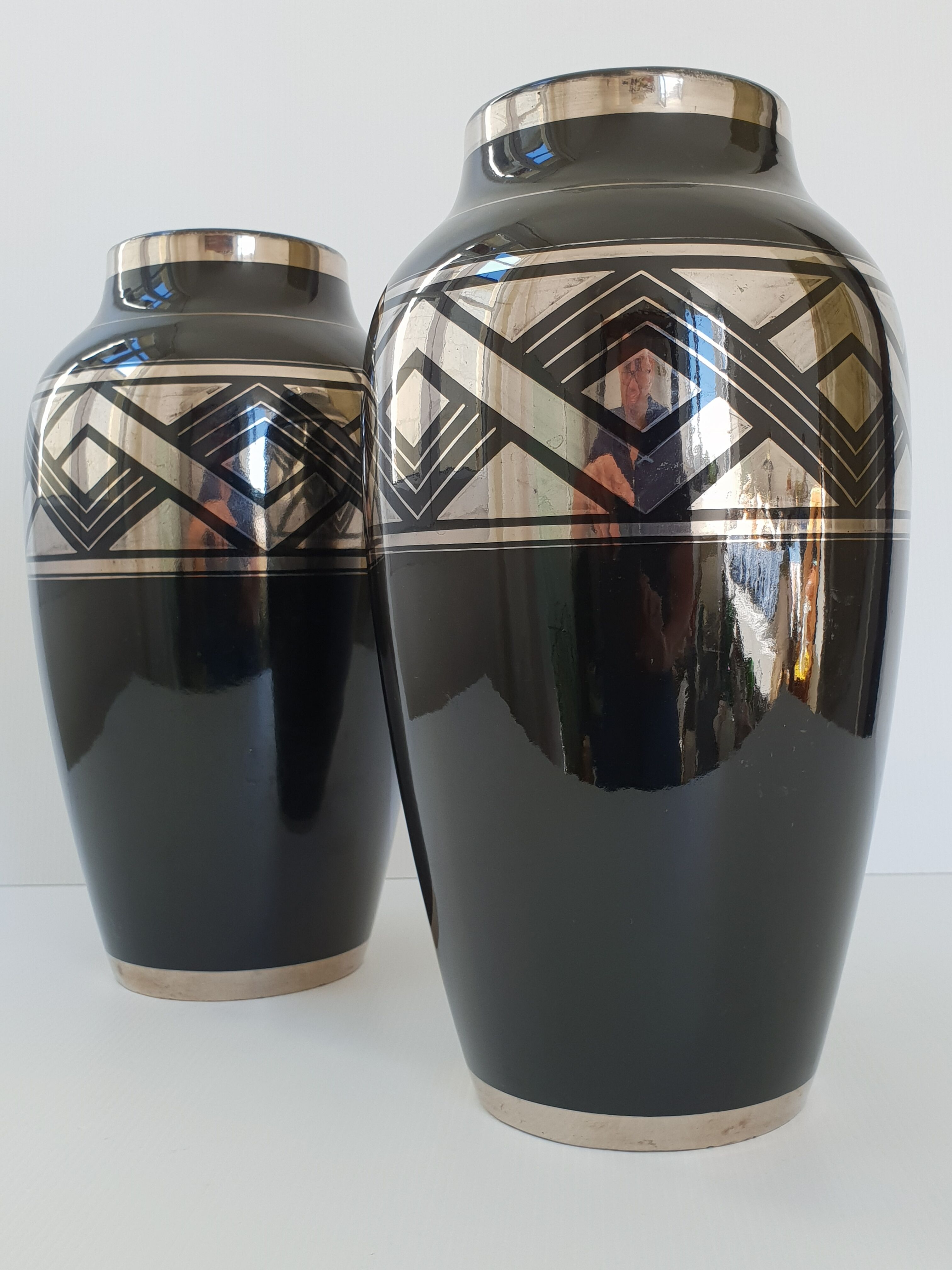 Pair of art deco vases