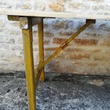 Folding brewery table