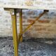 Folding brewery table