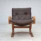 1970s, Danish armchair by Komfort, furniture leather, canvas, bent wood.
