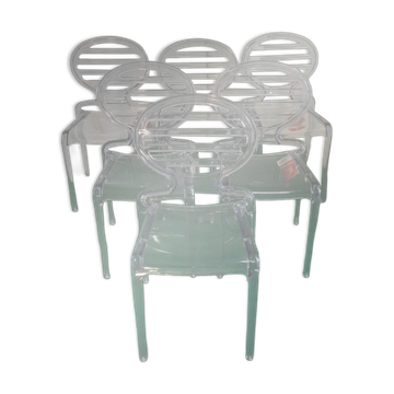 Set of 6 Cocca Chairs by L. Battaglia for Scab, 2014