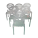 Set of 6 Cocca Chairs by L. Battaglia for Scab, 2014
