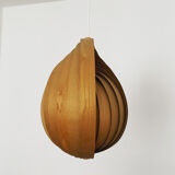 Suspension lune en bois