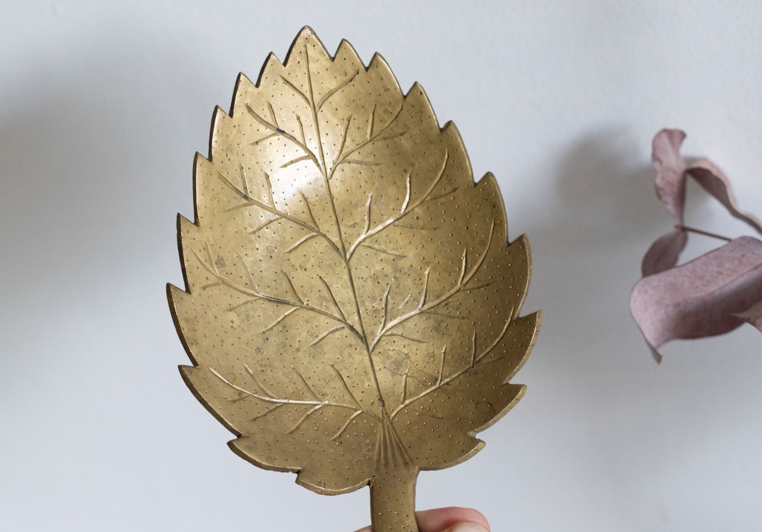 Empty pocket vintage brass sheet