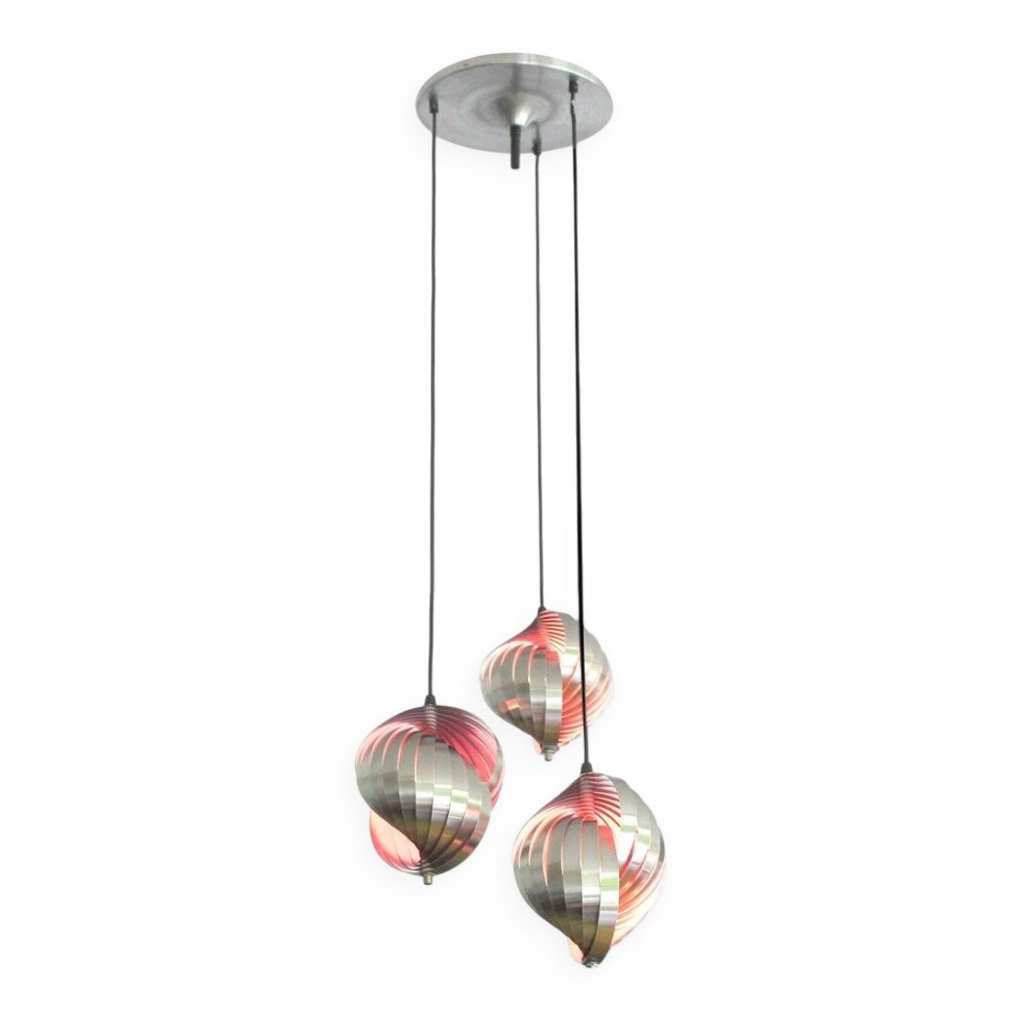 Vintage Space Age pendant light from Lyfa, 1970s