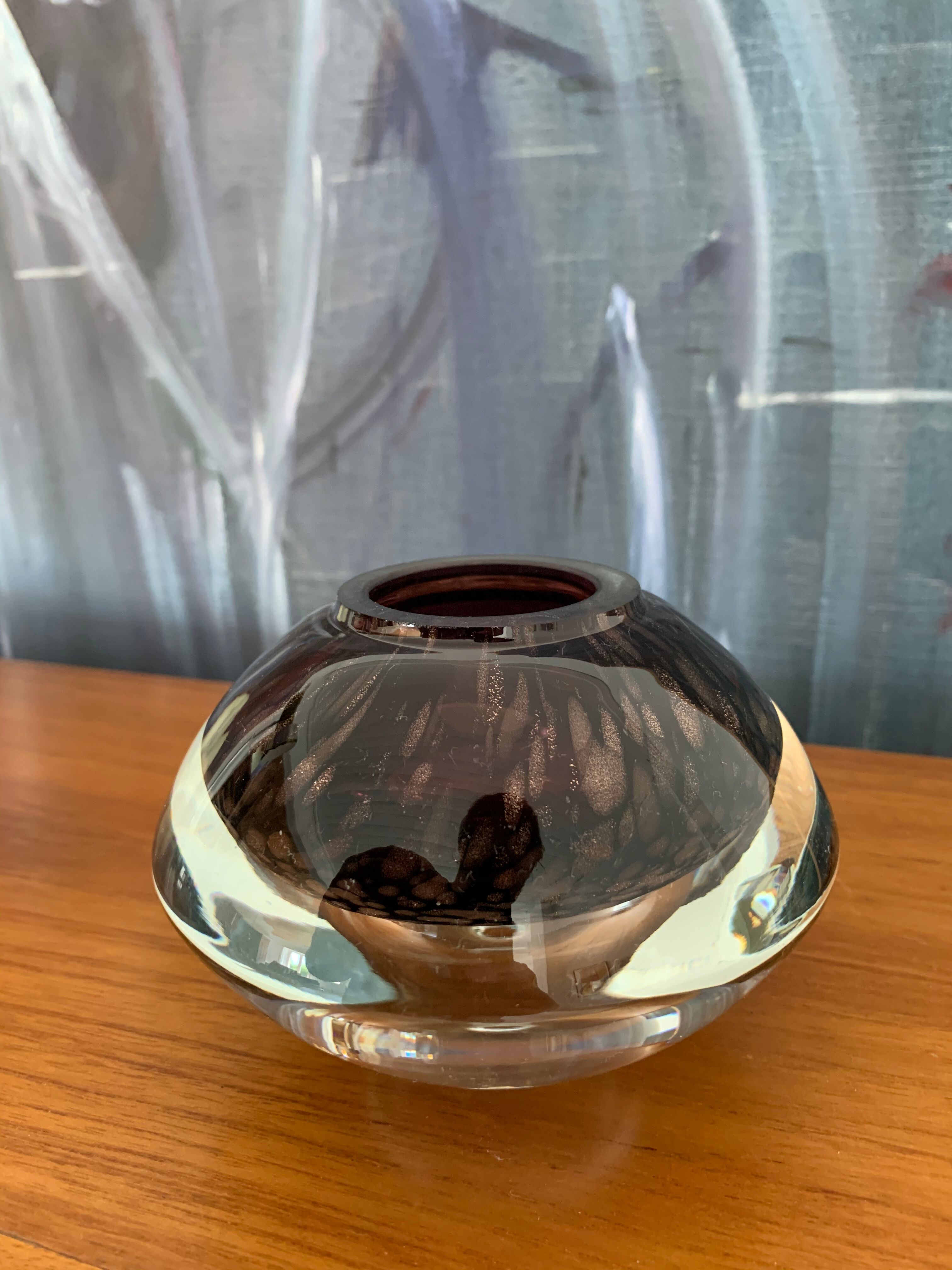 Murano inclusions paper paper press vase