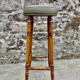 Trio of leather bar stools