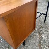 Vintage modernist desk in wood and metal