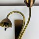 Pair of 1950s wall lights in brass and opaline tulips, Lunel/Arlus