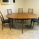 Table a manger scandinave, extensible en teck circa 60
