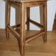 Dark oak slatted beech stool