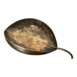 Old CHRISTOFLE Lino Sabattini Leaf Shaped Silver Metal Empty Pocket #C
