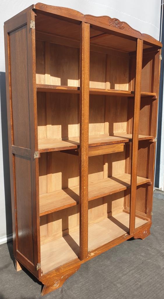 Art deco cabinet bookcase dark oak l135