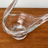 Vintage Glass Swan-Shaped Vase