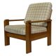 Vintage armchair set of 2 pinewood pine 70s design