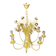 Vintage metal flower chandelier, 1980s