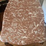 Louis XV style coffee table with impeccable worked marble top