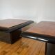 Duo de tables basses loupe d’orme vintage