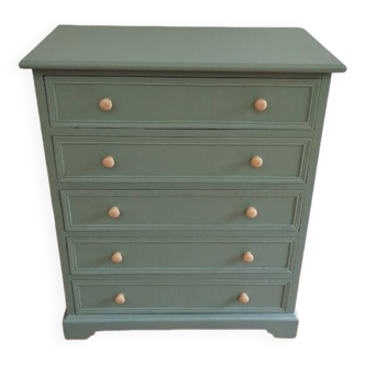 Commode peinte en vert