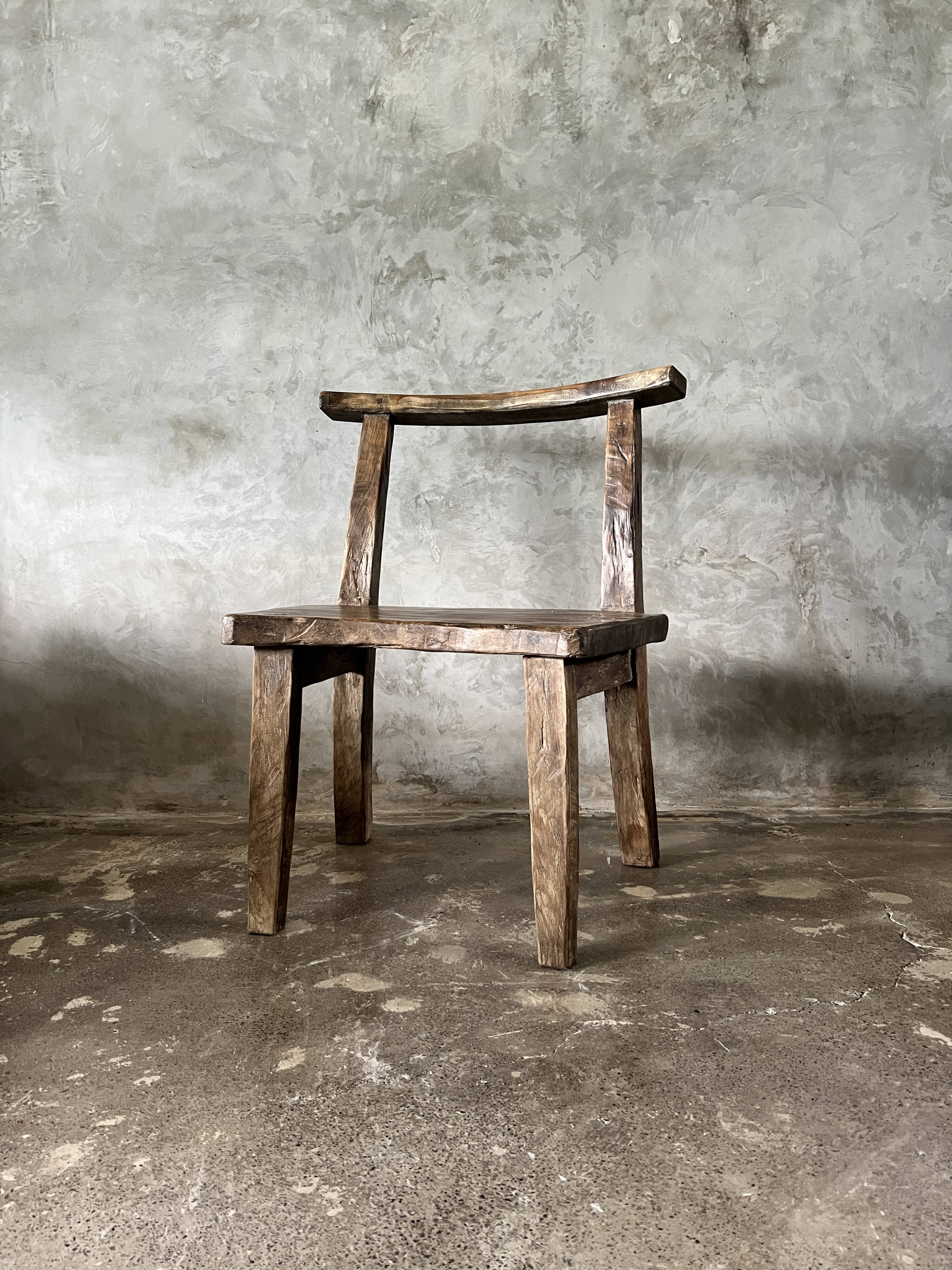 Large old teak chair or armchair H84 L60