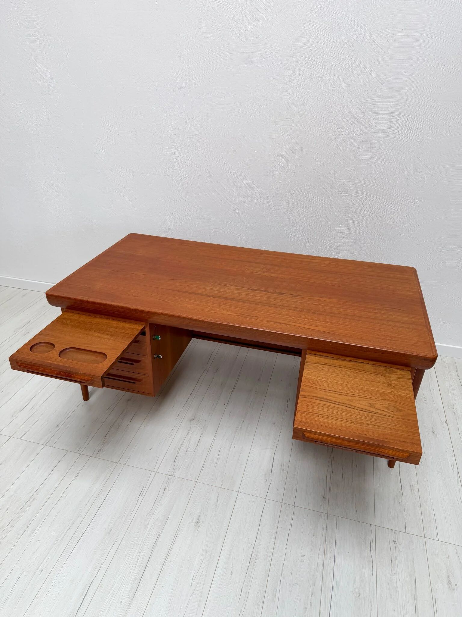 1960s Danish design teak executive writing desk by Ib Kofod-Larsen