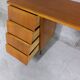 Bureau vintage design en bois clair années 50 60