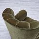 1960s, Danish relax armchair, green furniture velour, original condition.
