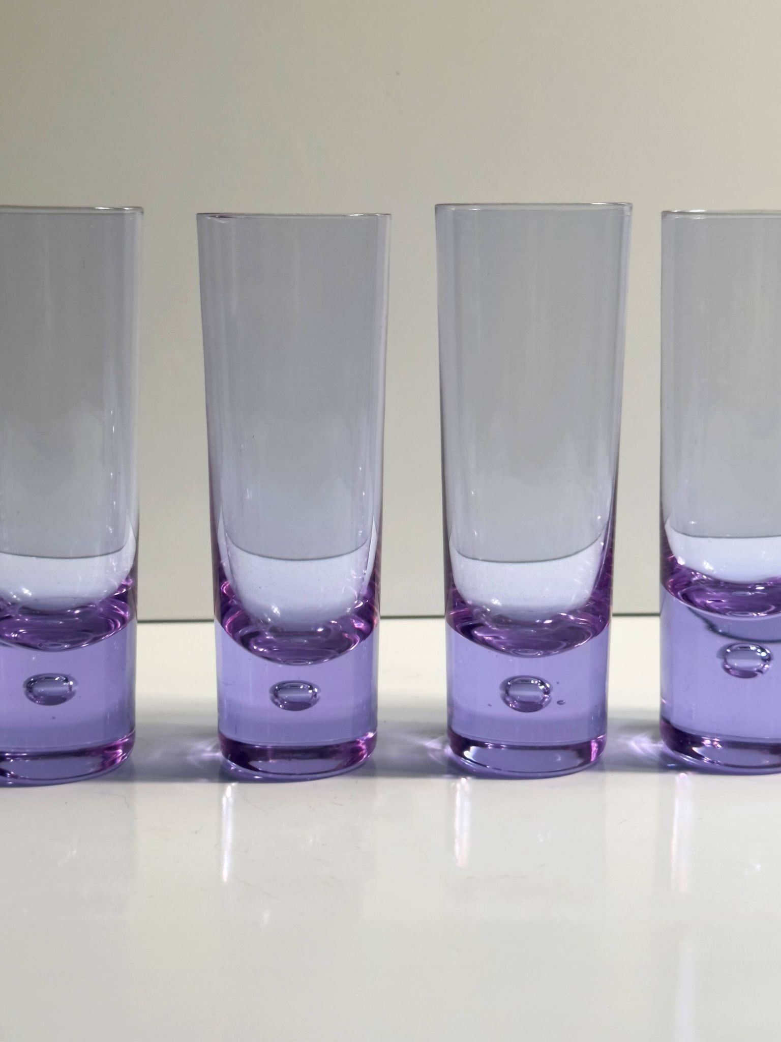 6 Alexandrite Longdrink Glasses by Sergio Asti for Arnolfo di Cambio - 1970