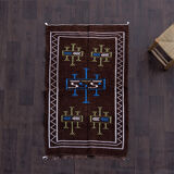 Moroccan ethnic carpet brown