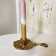 Antique Brass Candle Holder "Cell Rat" - Rustic Elegance