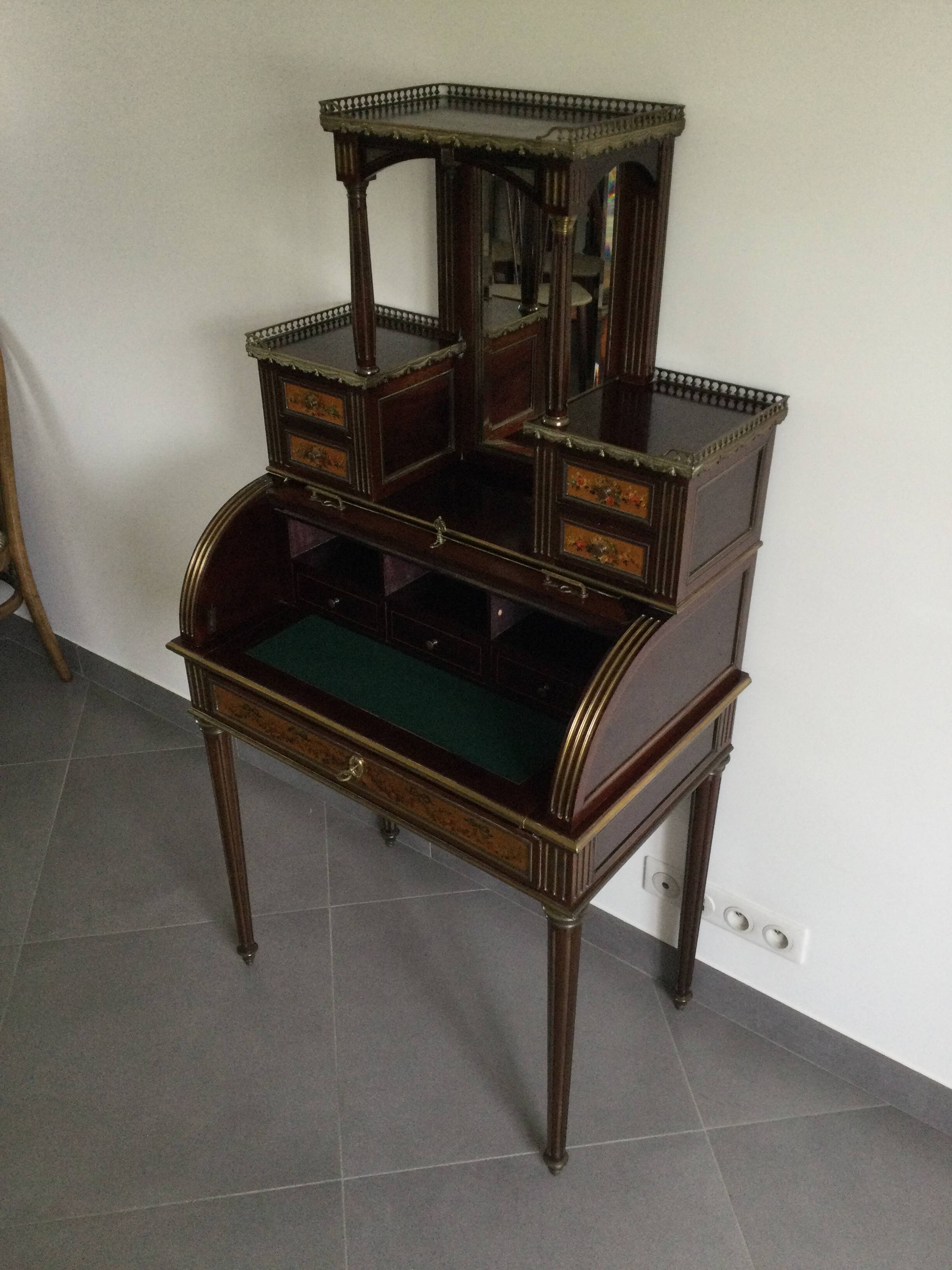 Louis XVI Style Mahogany Bonheur Du Jour