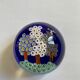 Millefiori Murano parchment paperweight signed