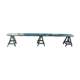 Wooden trestle bench