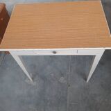 small white table