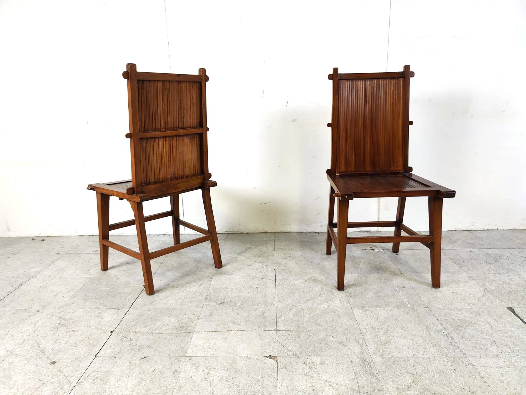 Mid century bamboo dining chairs, 1960s