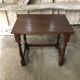 Old Coffee Table End Of Sofa Wood Turned Feet Vintage
