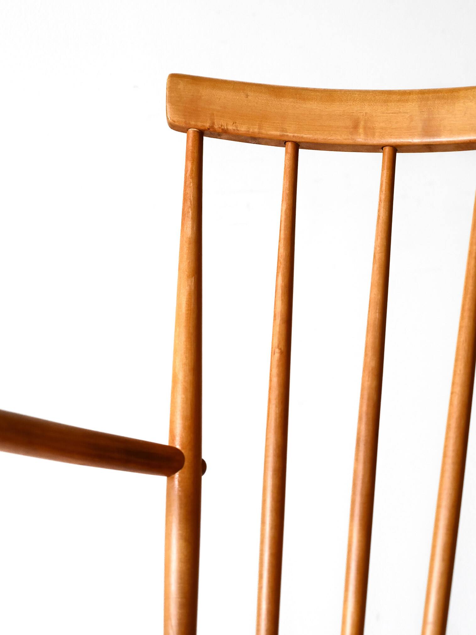 Scandinavian rocking chair 1950s/60s in beech and teak