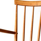 Scandinavian rocking chair 1950s/60s in beech and teak