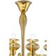 Luxury Modern Murano Glass Chandelier with Amber Finish