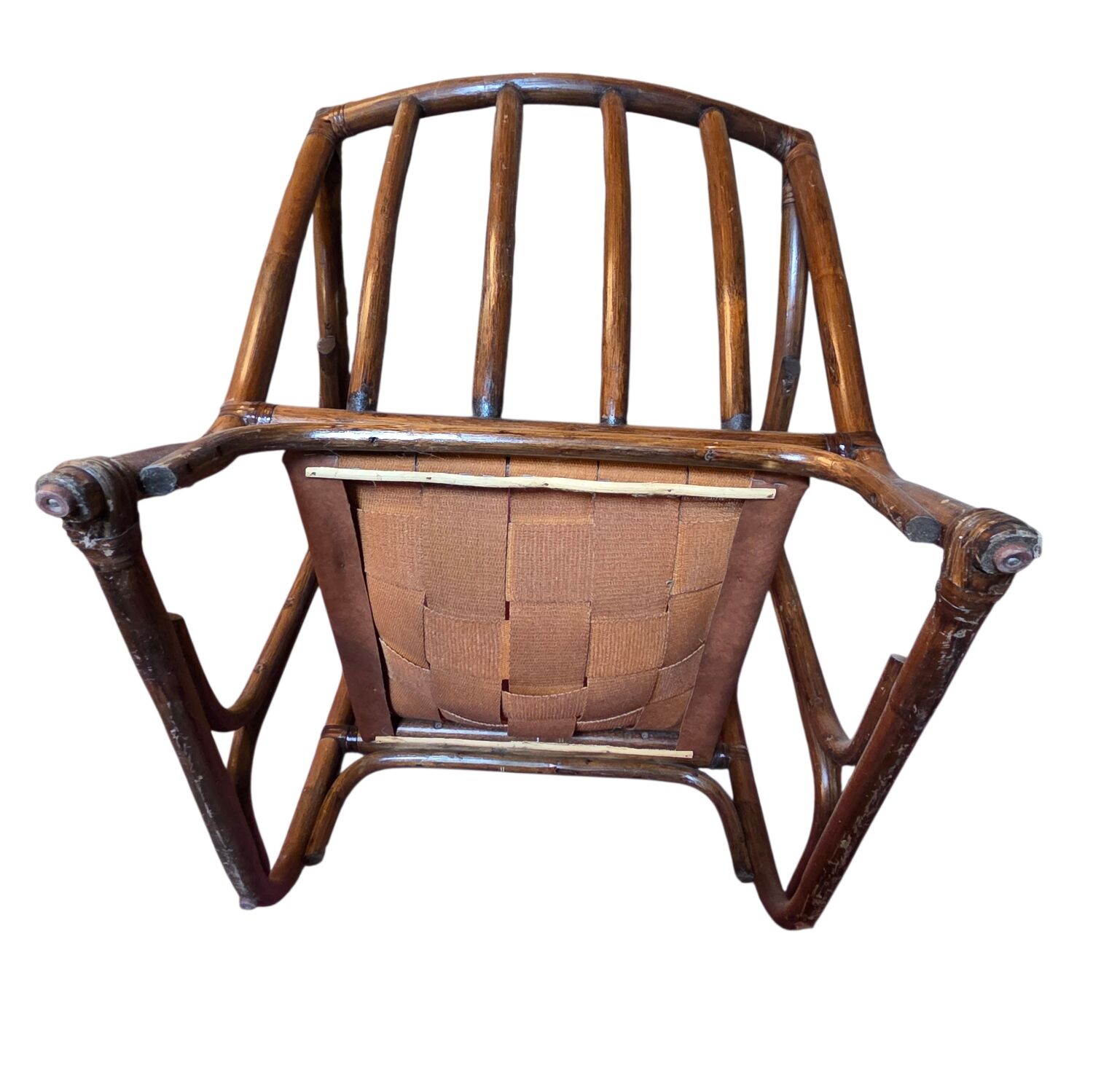 Pair of vintage rattan armchairs  
1960s–1970s