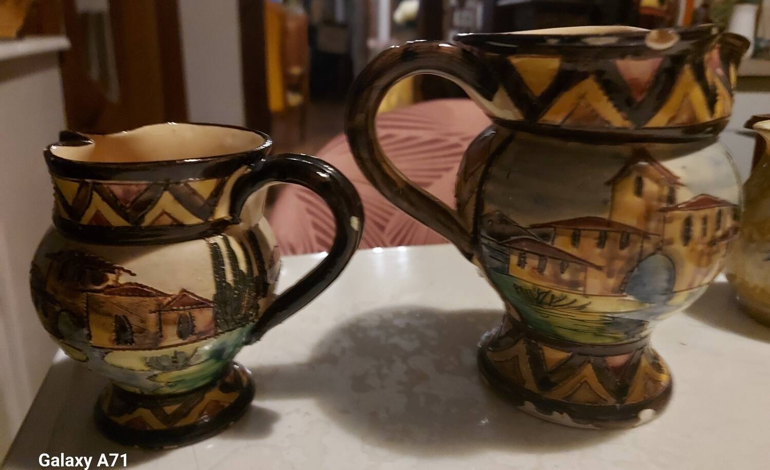 2 earthenware jugs from Lugano