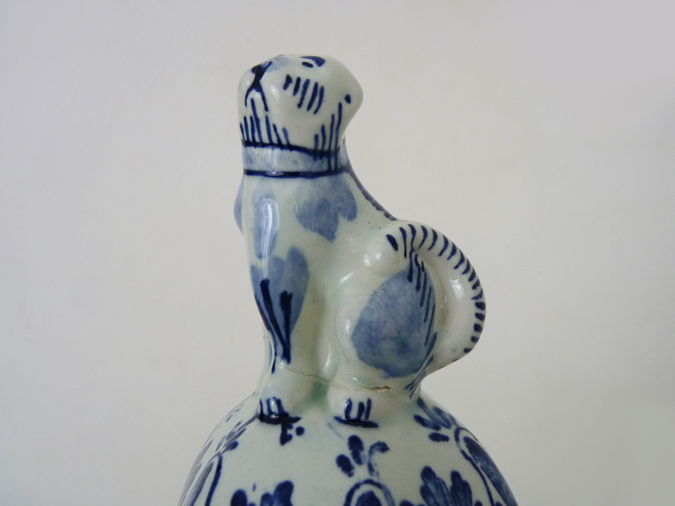Boch Delfts blue and white sphinx vase, Holland, 50s