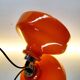Suspension vintage en verre opalin orange avec finition chromée, années 60